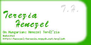 terezia henczel business card